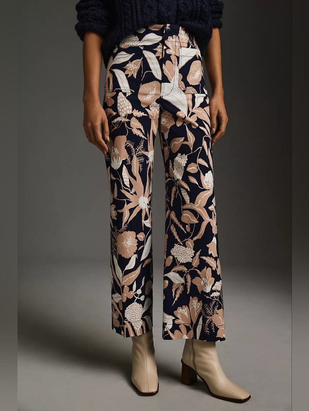 Maeve Colette High-Rise Wide-Leg Cropped Pants by Jo Faulkner 26